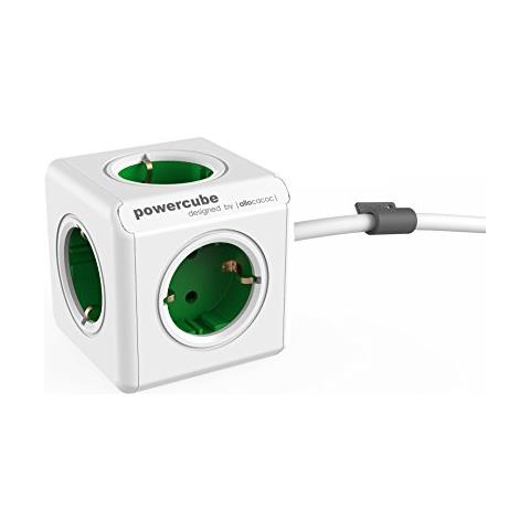 Powercube Extended Spina A 5 Prese, Verde / bianco - Foto 1