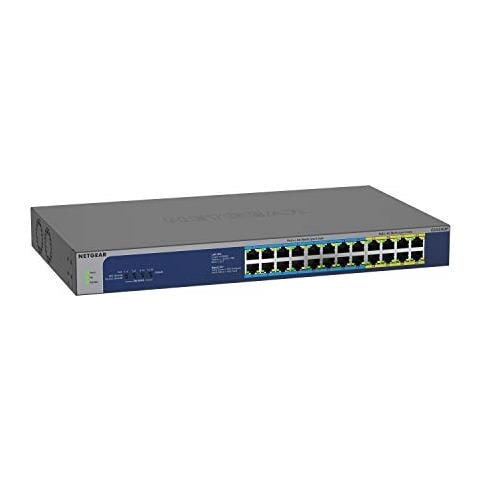 Switch PoE 24 porte Gigabit Ethernet Unmanaged (GS524UP) con 8 PoE+ e 16 x PoE++ a 480 W, montaggio desktop / su rack e assistenza a vita ProSAFE - Foto 1
