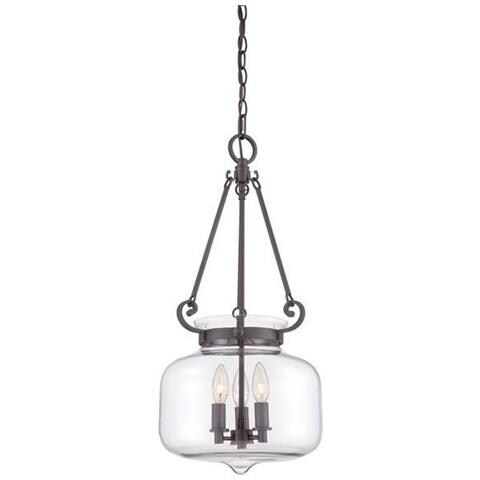 Quoizel Qz / pennstat / m Wt - Lampadario Da Soffitto, Grande, In Bronzo, 33 X 33 X 59,7 Cm - Foto 2