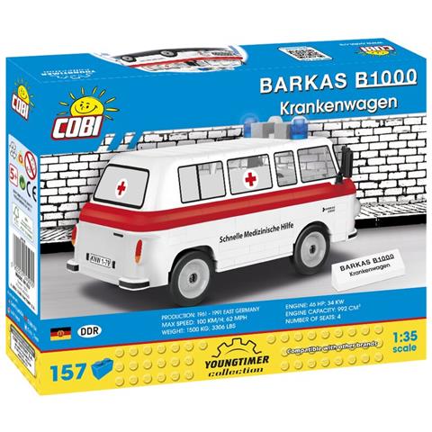 24595 Barkas B1000 Smh3 Ambulanza - 157 Pezzi Kit Modello Di Auto Gdr - Foto 1