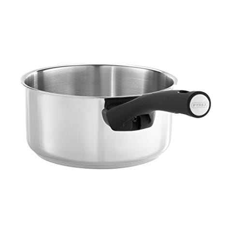 Expert Casseruola Acciaio Inox, Neroygrigio Pentola Con Coperchio 16 cm Nero E Grigio - Foto 2
