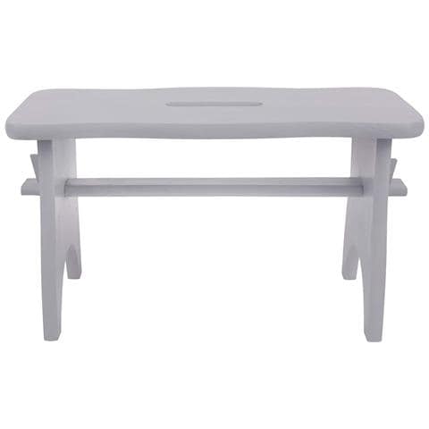 Piccolo Sgabello Grigio Cucina Bambini In Legno | 38 X 19 X 21 Cm | Poggiapiedi Grezzo Multifunzionale | Perfetto Per Tutte Le Nostre Scatole O Come Espositore Supporto Piante - Foto 2