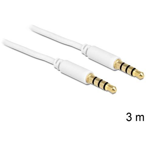 3.5mm - 3.5mm, 3m 3m 3.5mm 3.5mm Bianco cavo audio - Foto 2