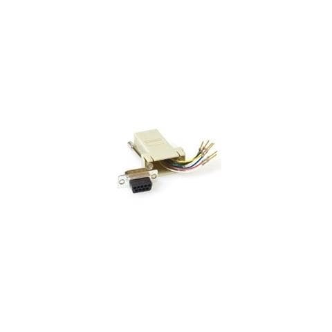 Modular Adapter D-sub / RJ-45, RJ-45, 09-Sub-D, Femmina / femmina, Grigio - Foto 1