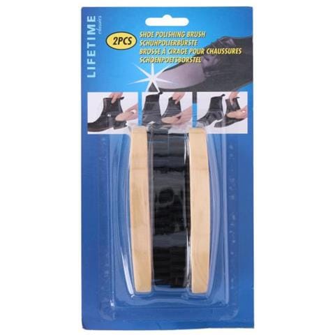 Spazzola Per Lucido Da Scarpe 12,5 Cm Marrone Legno 2 Pezzi - Foto 2