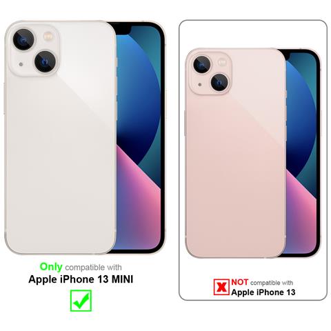 Custodia Compatibile Con Apple Iphone 13 Mini In Classy Argento - Coperchio Protettiva Con Chiusura Magnetica, Funzione Stand E Tasca Per Le Carte - Foto 2