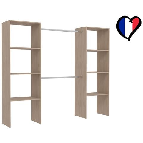 Elysee Armadio In Legno, 6 Ripiani, 2 Armadi: 220x40x180 - Foto 5