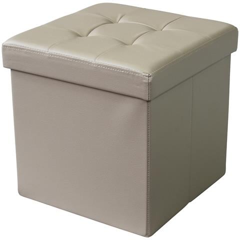Zara - Pouf Quadrato In Ecopelle - Foto 1