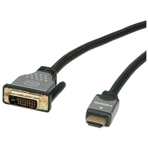 11.04.5876 Cavo E Adattatore Video 1,5 M Hdmi Tipo A (standard) Dvi-d Nero, Argento - Foto 2