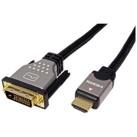 11.04.5876 Cavo E Adattatore Video 1,5 M Hdmi Tipo A (standard) Dvi-d Nero, Argento - Foto 3