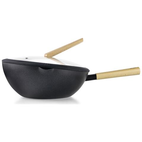 Wok Con Coperchio In Vetro 30cm - 404230 - Foto 2