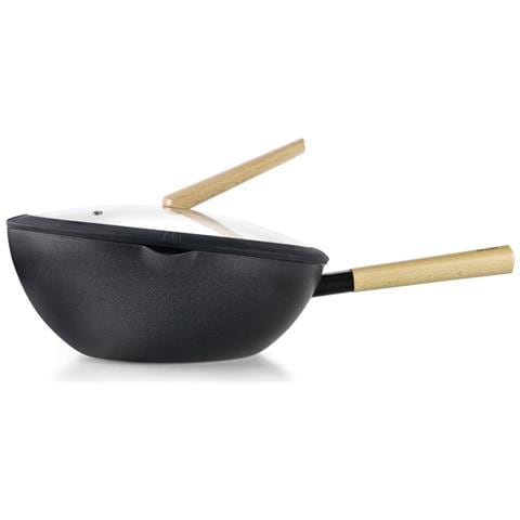 Wok Con Coperchio In Vetro 30cm - 404230 - Foto 1