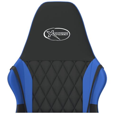 Sedia Da Gaming Massaggiante Nero E Blu In Similpelle - Foto 8