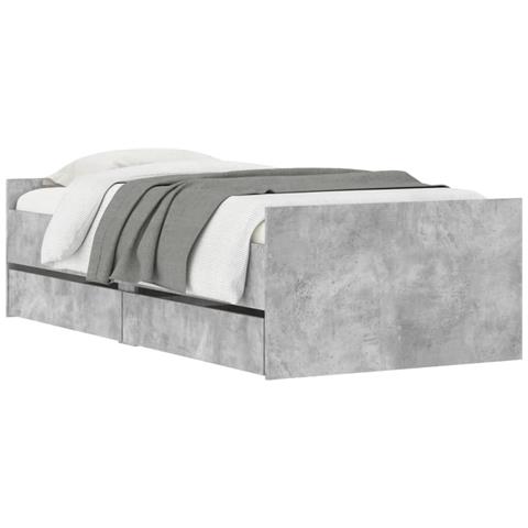 Giroletto Con Cassetti Grigio Cemento 90x190 Cm - Foto 3