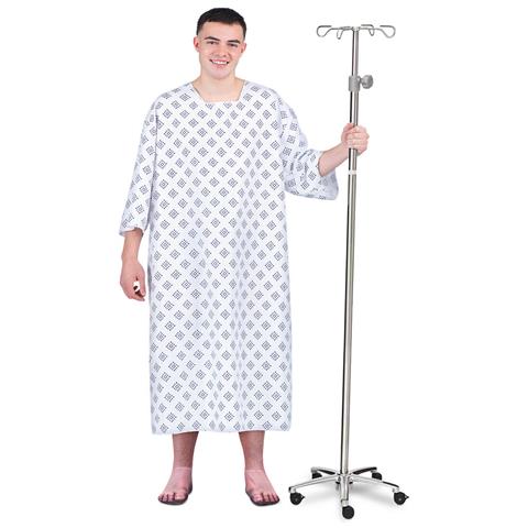 Costume Per Adulti Paziente Dell'ospedale Taglia Unica Bianco (2 Pezzi) - Foto 1