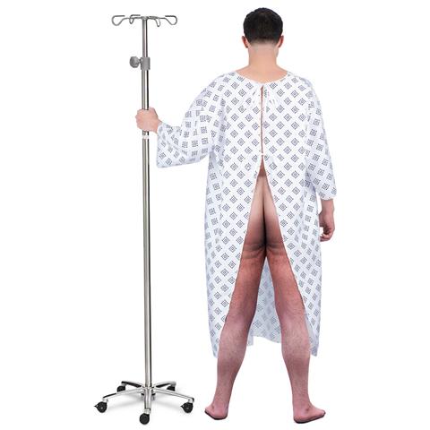 Costume Per Adulti Paziente Dell'ospedale Taglia Unica Bianco (2 Pezzi) - Foto 4