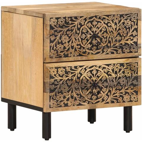 Comodino 40x33x46 Cm In Legno Massello Di Mango - Foto 2