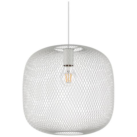 Lampadario A Sospensione Contemporaneo Net Metallo Bianco 1 Luce E27 42w - Foto 1