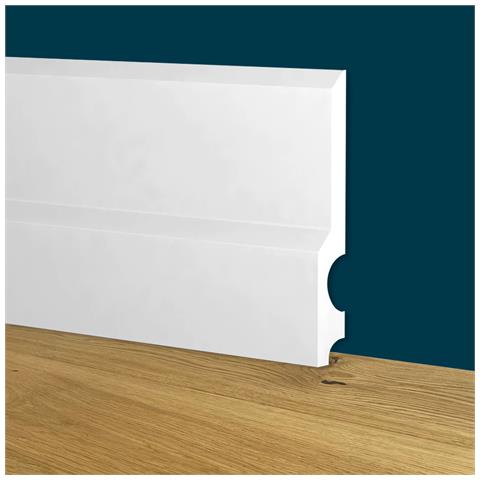 Battiscopa Modernissimo Bianco Mod. Giza 130x18x2000mm In Polimeri - Polistrutturato - Foto 1