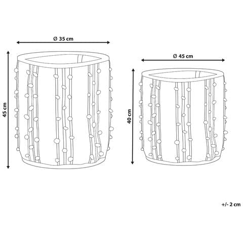 Set Di 2 Cestini Khel Cotone Beige - Foto 14