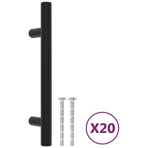 Maniglie per Mobili 20 pz Nere 96 mm in Acciaio Inox - Foto 2