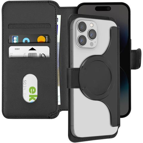 Custodia Portafoglio Magsafe Universale Taglia Xl Chiusura Magnetica, Nero - Foto 1