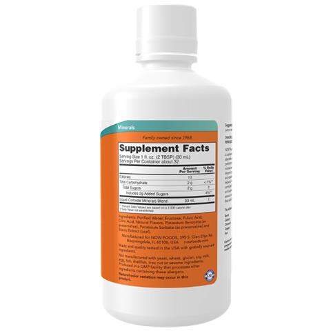 Minerali Colloidali Al Gusto Di Lampone Liquido 946 Ml Now Foods - Foto 2