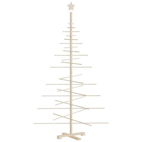 Albero di Natale Decorativo in Legno 180 cm Legno Massello Pino - Foto 2