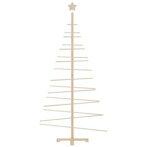 Albero di Natale Decorativo in Legno 180 cm Legno Massello Pino - Foto 3
