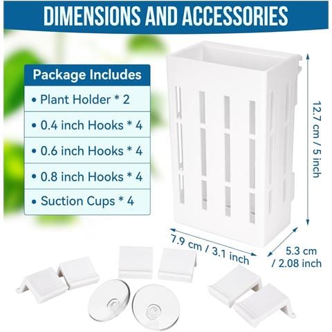 Supporti Eleganti Per Piante Akwariowe - Set Di 2 Colore Bianco, Design Unico - Foto 5
