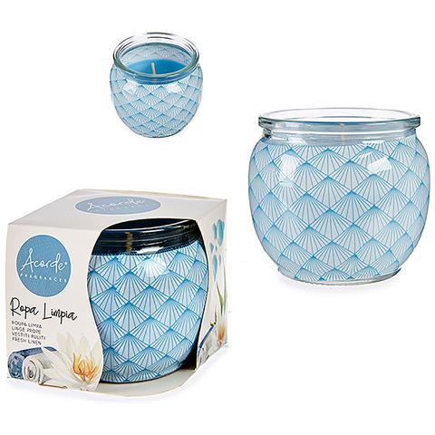 Candela Profumata In Barattolo Di Vetro Profumo Di Biancheria Pulita. - Foto 1