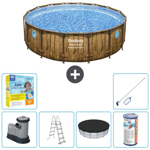 Piscina Fuori Terra - In Giro - 488x122 Cm - Bruin - Include Accessori Coordinati Cb36 - Foto 1