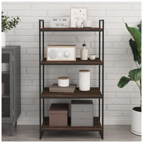 Lusso Casadino - Mensole Parete 4pz Rovere Marrone 60x40x1,5cm Legno Multistrato - Foto 2