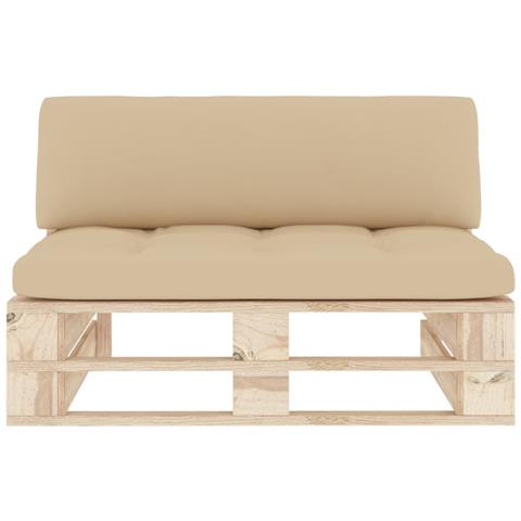 Divano Centrale Giardino Su Pallet In Legno Di Pino Impregnato - Foto 2