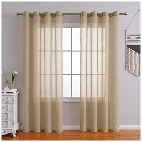 Tende Semiavvolgenti Color Cachi 100cm X 200cm - Design Minimalista Moderno Per Soggiorno E Camera Da Letto B - Foto 5