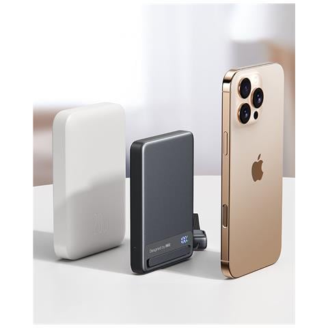 Batteria Esterna Magnetica Senza Fili Magsafe Da 10000mah 2 Porte Usb-c, Nero - Foto 2