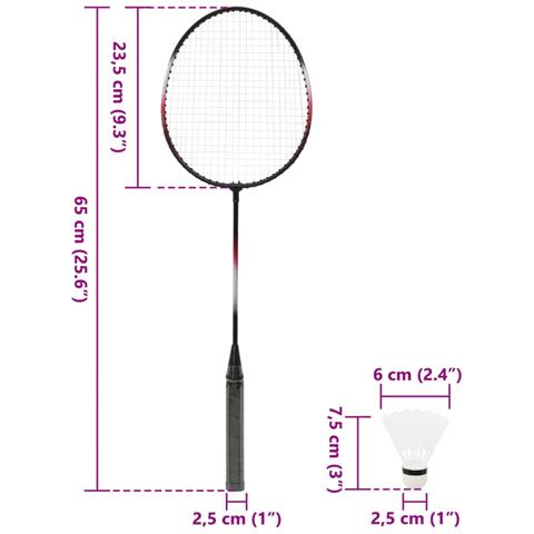 Set da Badminton con 2 Racchette, Rete e Custodia 292x30x152 cm - Foto 9