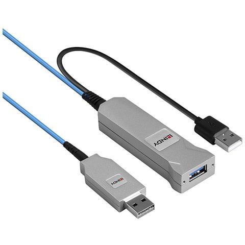43345 cavo USB USB 3.2 Gen 1 (3.1 Gen 1) 30 m USB A 2 x USB A Blu, Argento - Foto 5