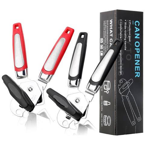 Apribottiglie In Acciaio Inossidabile Rorzato 3 In 1: Apriscatole, Apribottiglie E Leva-tappi Red - Foto 2