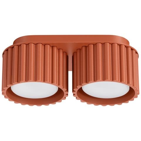 Lampada Da Soffitto Aura 2 Rosso Ocra Gx53 Sl. 1803 - Minimalist Lampada A Soffitto Ocra Rossa 8x21x10 Cm - Foto 1