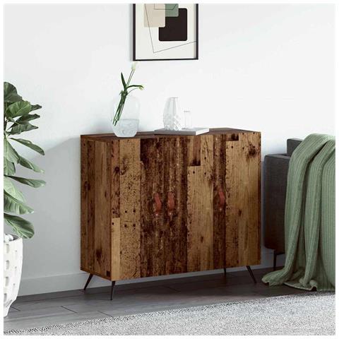 Credenza Marrone 90 x 34 x 80 cm Legno multistrato - Foto 2