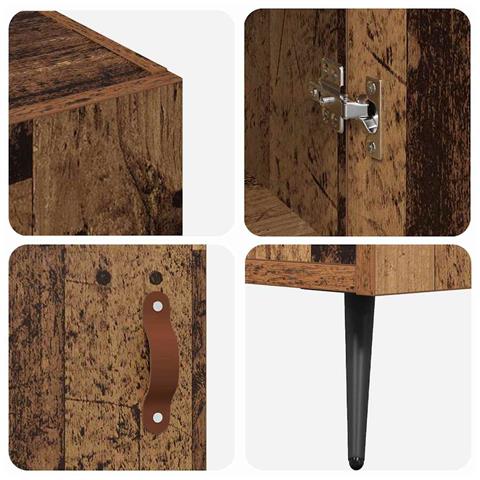 Credenza Marrone 90 x 34 x 80 cm Legno multistrato - Foto 9