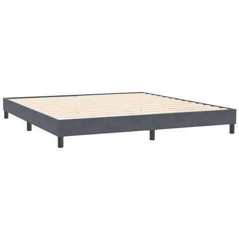 Giroletto senza Materasso Grigio Scuro 200x220 cm Velluto - Foto 1