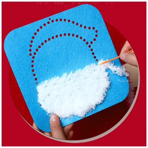 Kit Pittura E Cucito Fai Da Te Babbo Natale - Decorazione Natalizia In Feltro - Foto 2