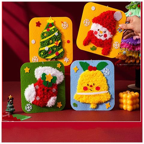 Kit Pittura E Cucito Fai Da Te Babbo Natale - Decorazione Natalizia In Feltro - Foto 5