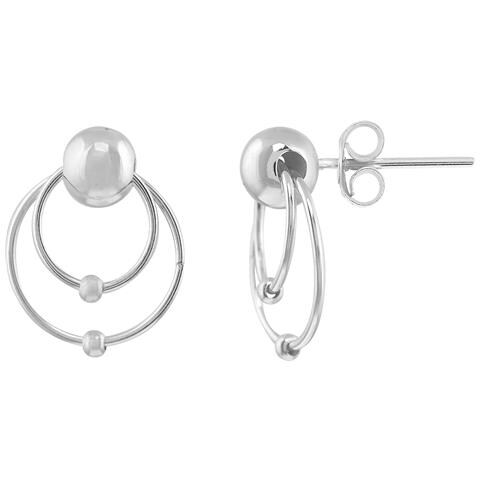 Orecchini A Cerchio In Argento Sterling, Orbiting - Foto 1