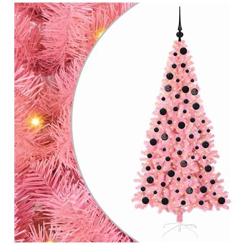 Albero di Natale con 300 LED con supporto Rosa 180 cm PVC - Foto 1