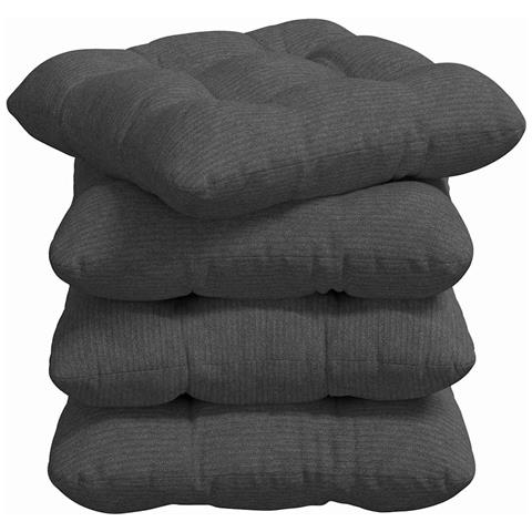 Cuscini per Seduta 4 pcs Grigio scuro 45 x 45 cm - Foto 1