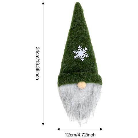 Copribottiglia Di Vino Con Gnomo Senza Volto Per Decorazioni Natalizie - Decorazioni Festive Green - Foto 3