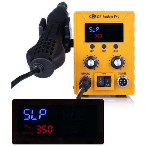 Stazione Saldante 2 In 1 S2 Fusion Pro - 760w, Hot Air 700w, Saldatore 60w, Lcd, Esd Safe, Calibrazione, 3 Programmi - Foto 8